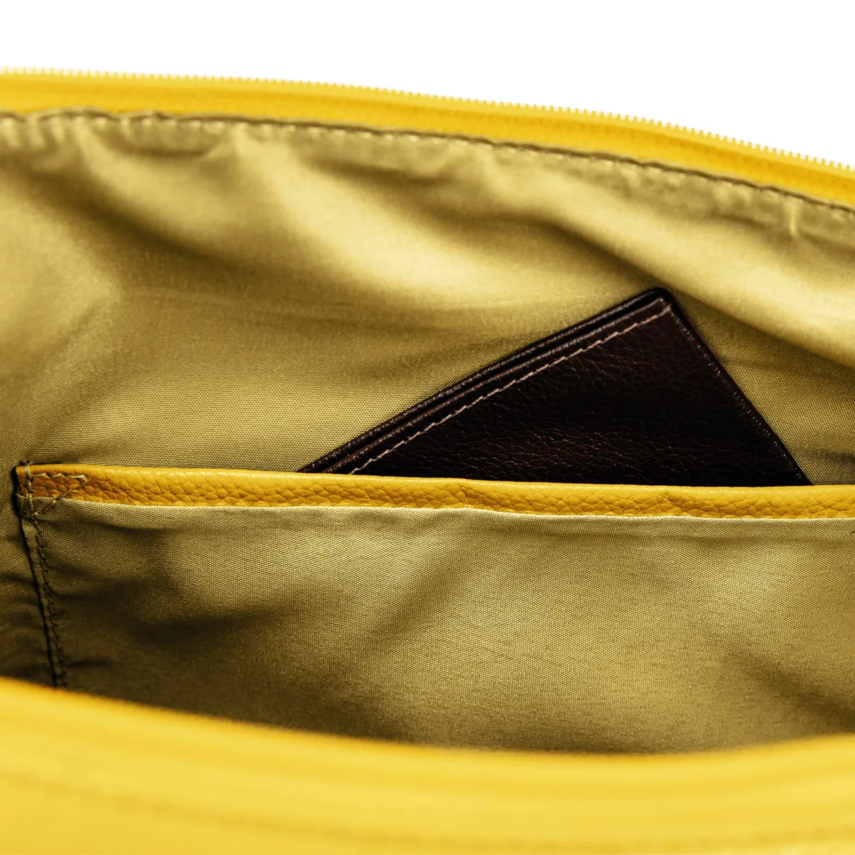 Bolsa Boho Grande Couro Sestini Botânica - Mostarda