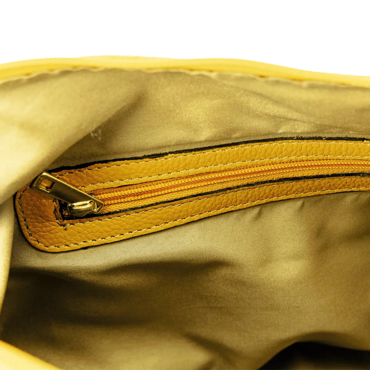 Bolsa Boho Grande Couro Sestini Botânica - Mostarda