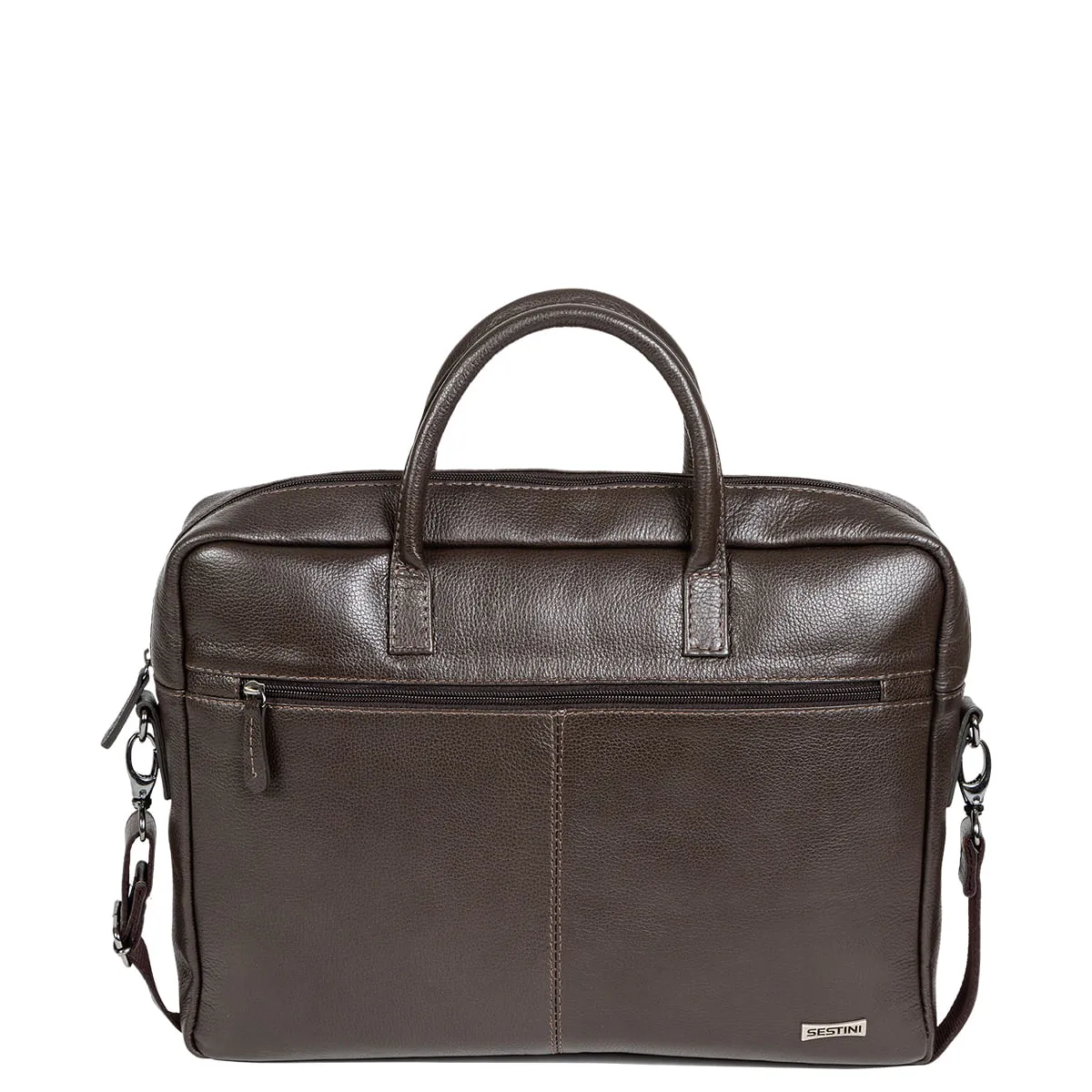 Bolsa Executiva Vertical Couro - Café