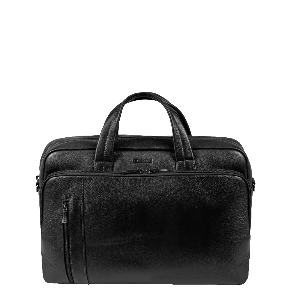 Bolsa Grande Notebook 15,6 Sestini Prime Couro - Preto