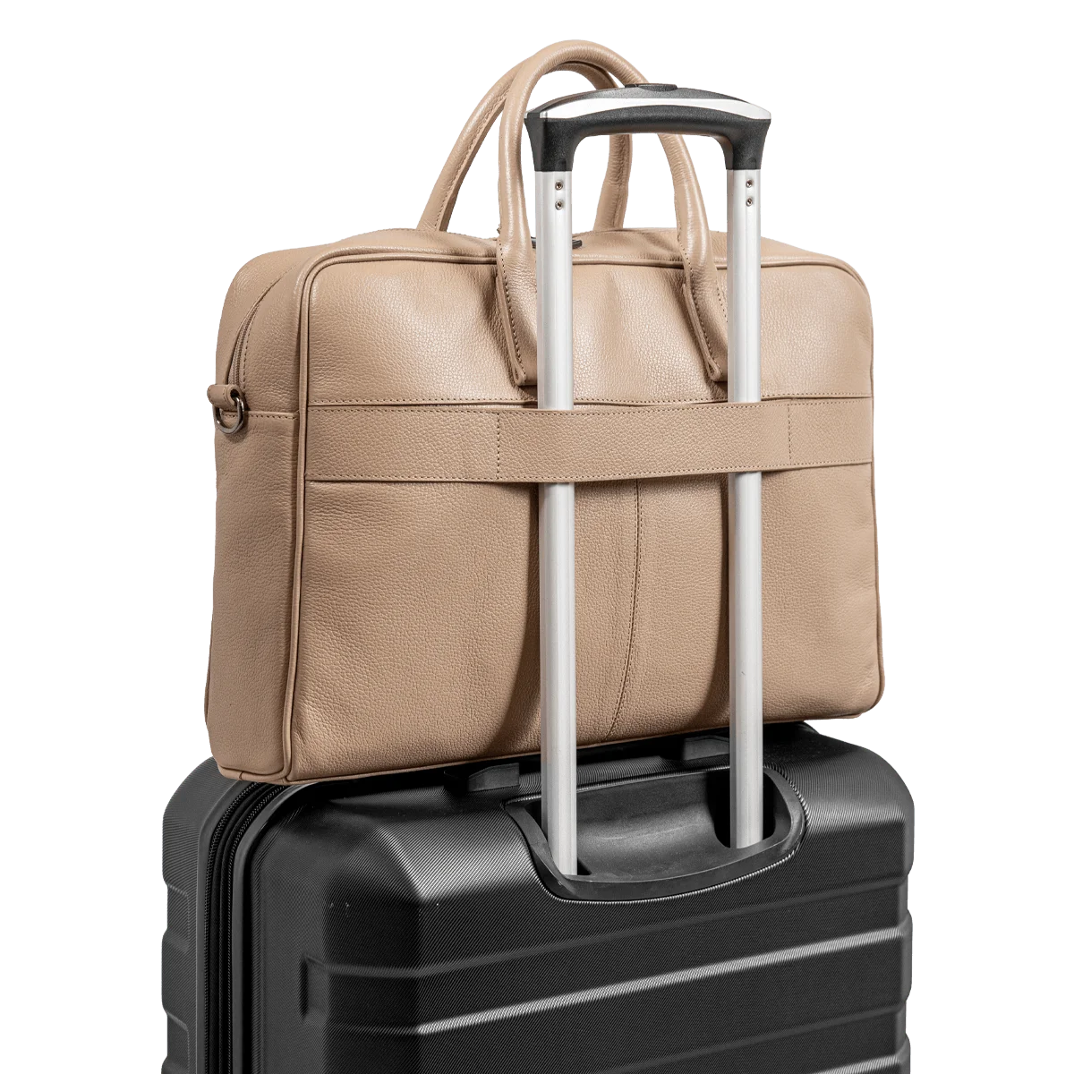 Bolsa Grande de Couro Notebook 15,6 Sestini Maya - Nude
