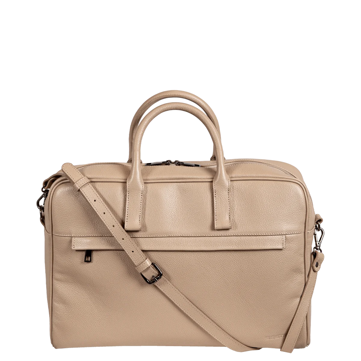 Bolsa Grande de Couro Notebook 15,6 Sestini Maya - Nude