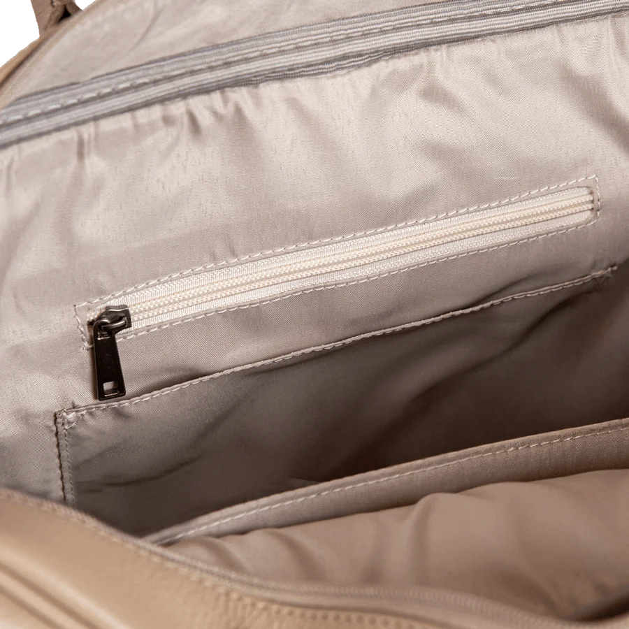 Bolsa Grande de Couro Notebook 15,6 Sestini Maya - Nude