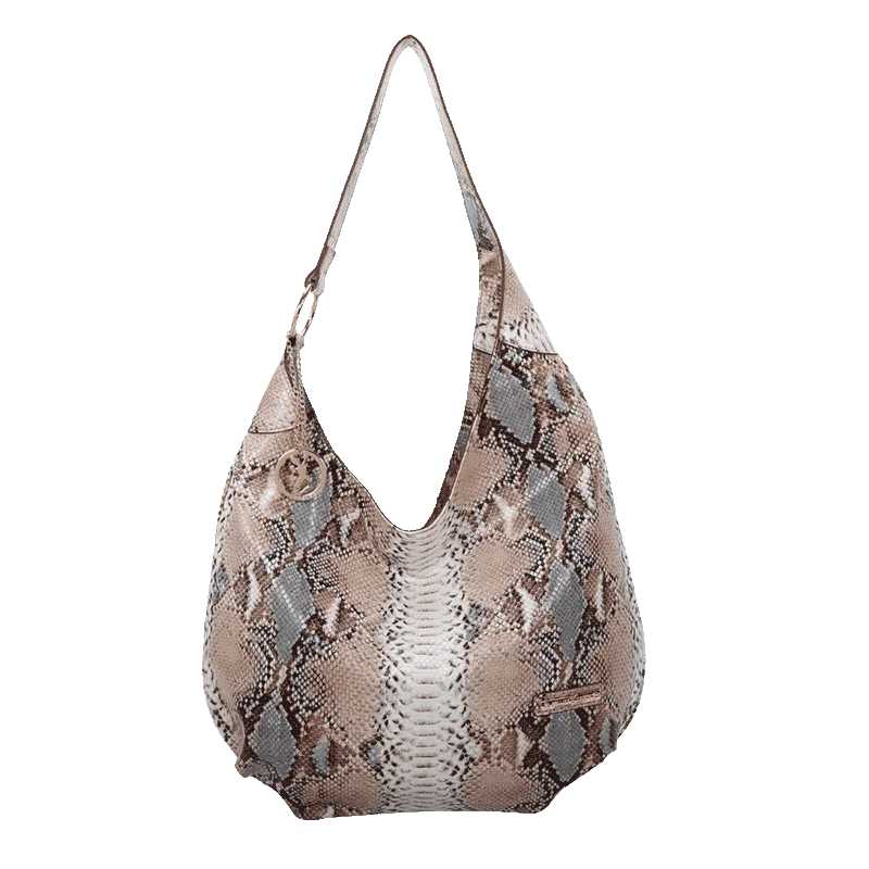 Bolsa Hobo Média Fellipe Krein Ss23 Snake Fk 600 - Azul