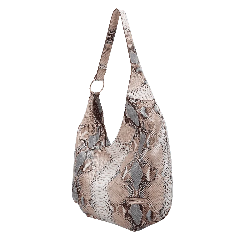 Bolsa Hobo Média Fellipe Krein Ss23 Snake Fk 600 - Azul