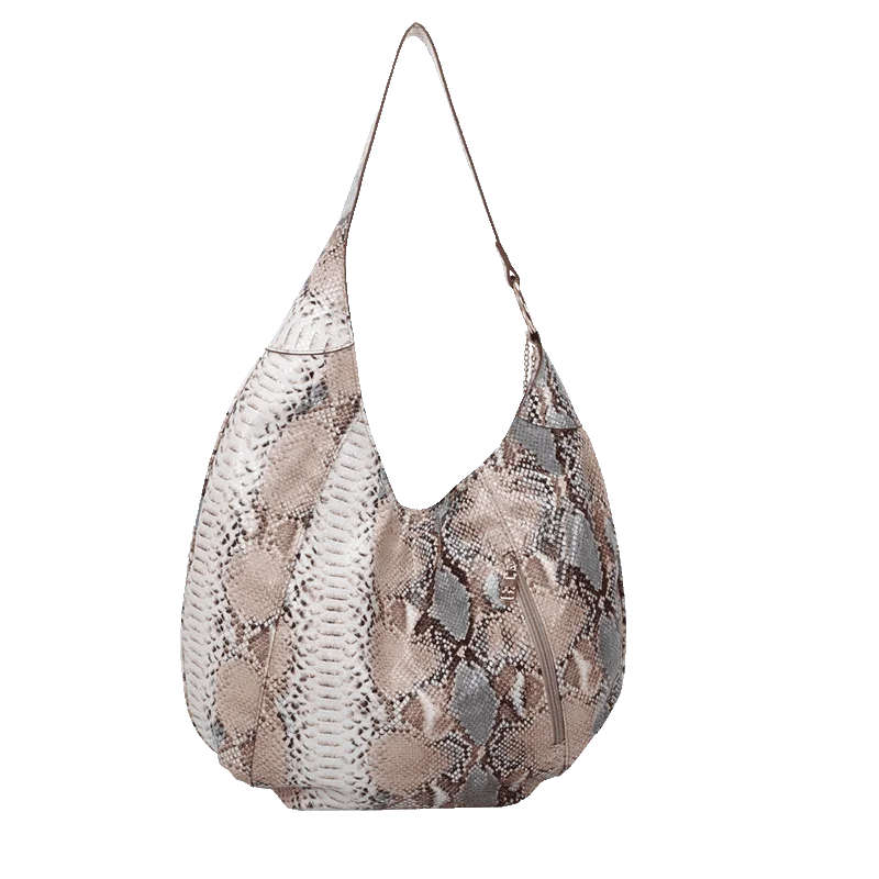 Bolsa Hobo Média Fellipe Krein Ss23 Snake Fk 600 - Azul