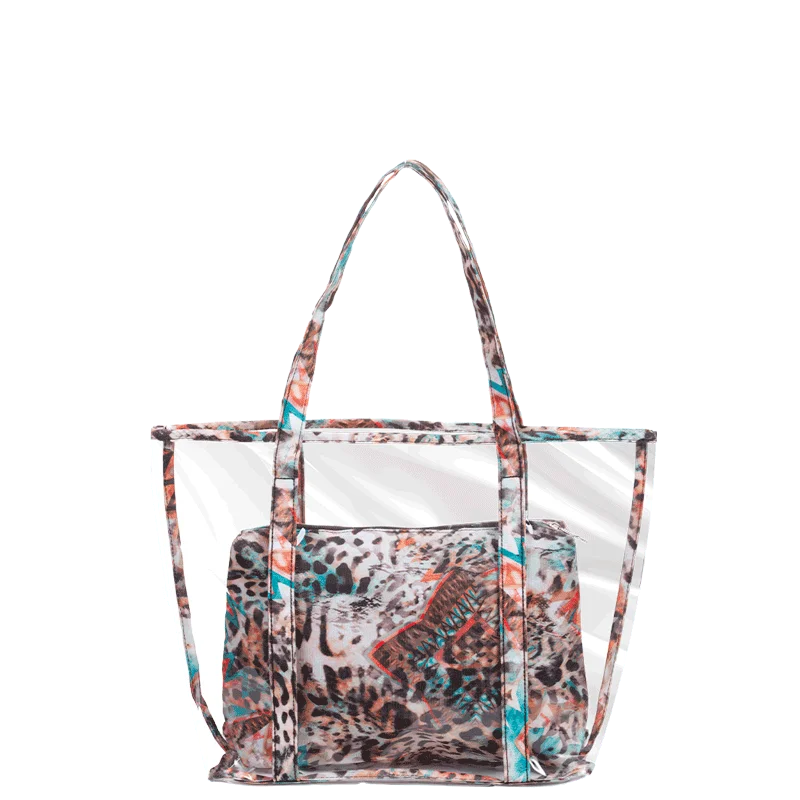 Bolsa Praia Tote Grande com Necessaire - Animal Print
