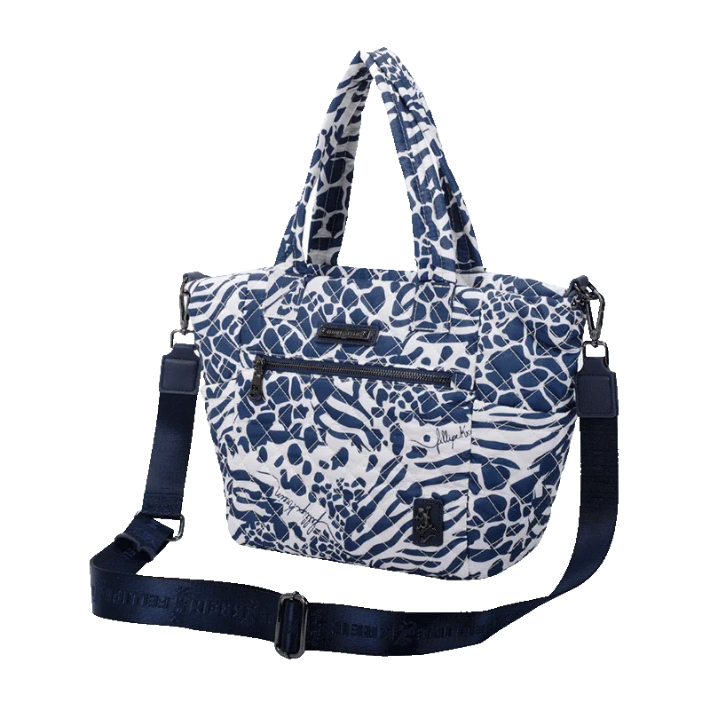 Bolsa Satchel Grande Fellipe Krein Ss23 Matelassê Casual Fk637 - Azul