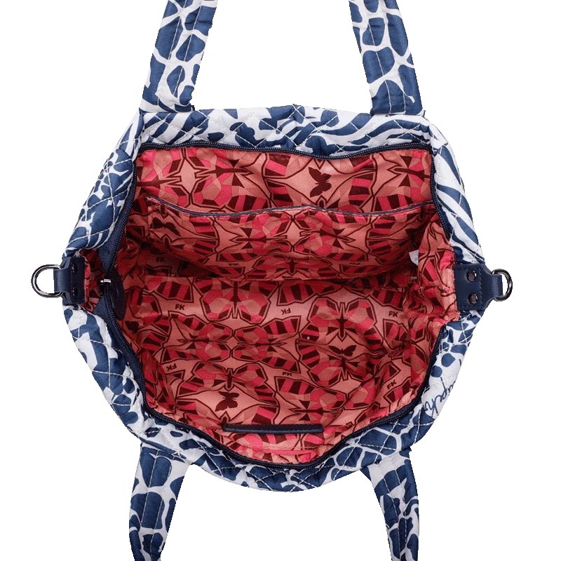 Bolsa Satchel Grande Fellipe Krein Ss23 Matelassê Casual Fk637 - Azul