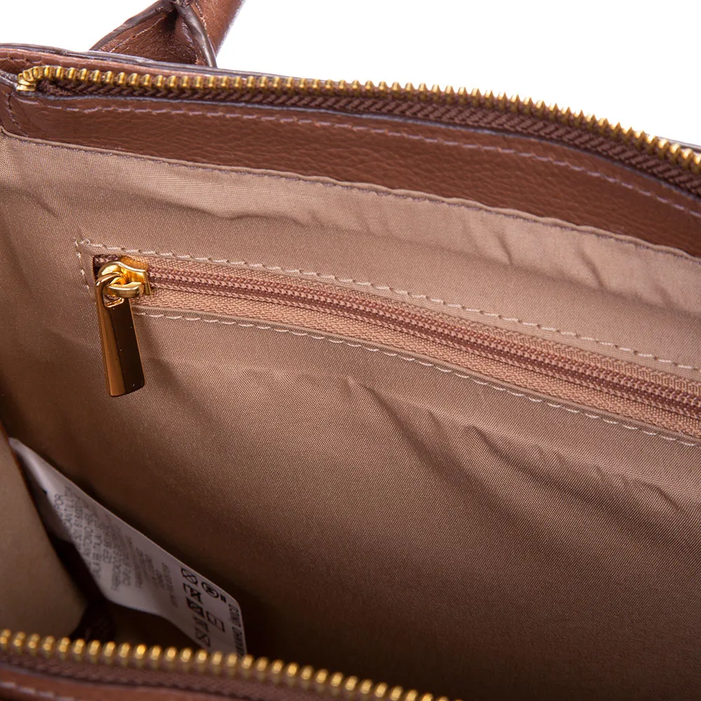 Bolsa Satchel Média Couro Sestini Skin - Caramelo