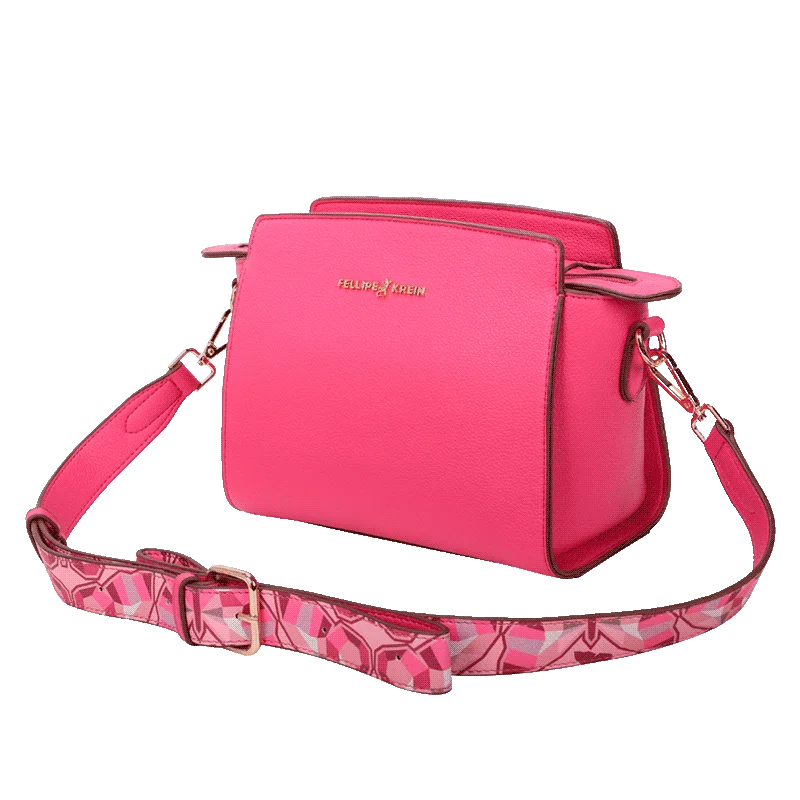Bolsa Tiracolo Média Fellipe Krein Ss23 Butterfly Fk614 - Rosa