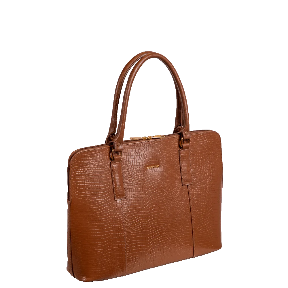 Bolsa para Notebook Executiva Sestini Skin - Marrom