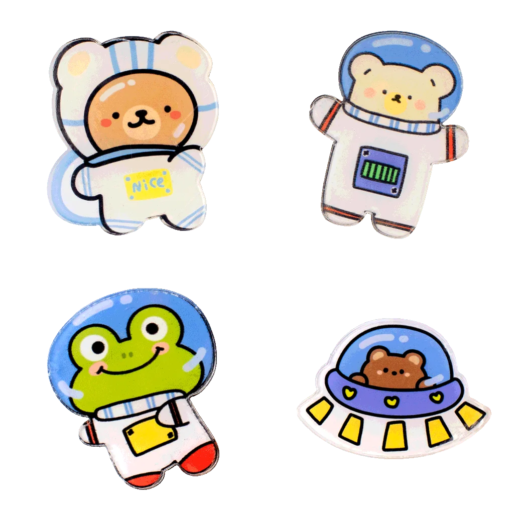 Bottons De Acrilico Sestini Studio - Astronautas Pet