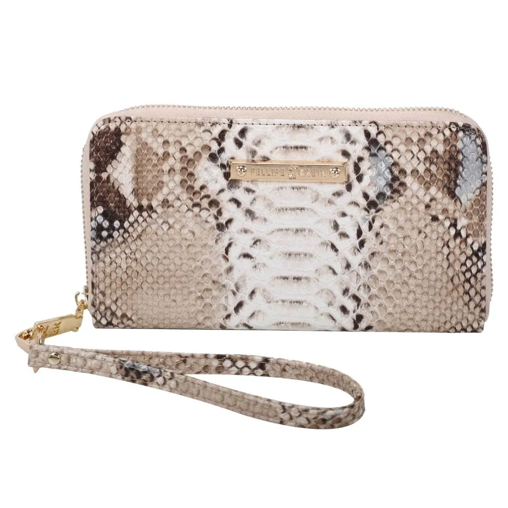 Carteira Ziper Grande Fellipe Krein Ss23 Fk646 Marrom - Nude