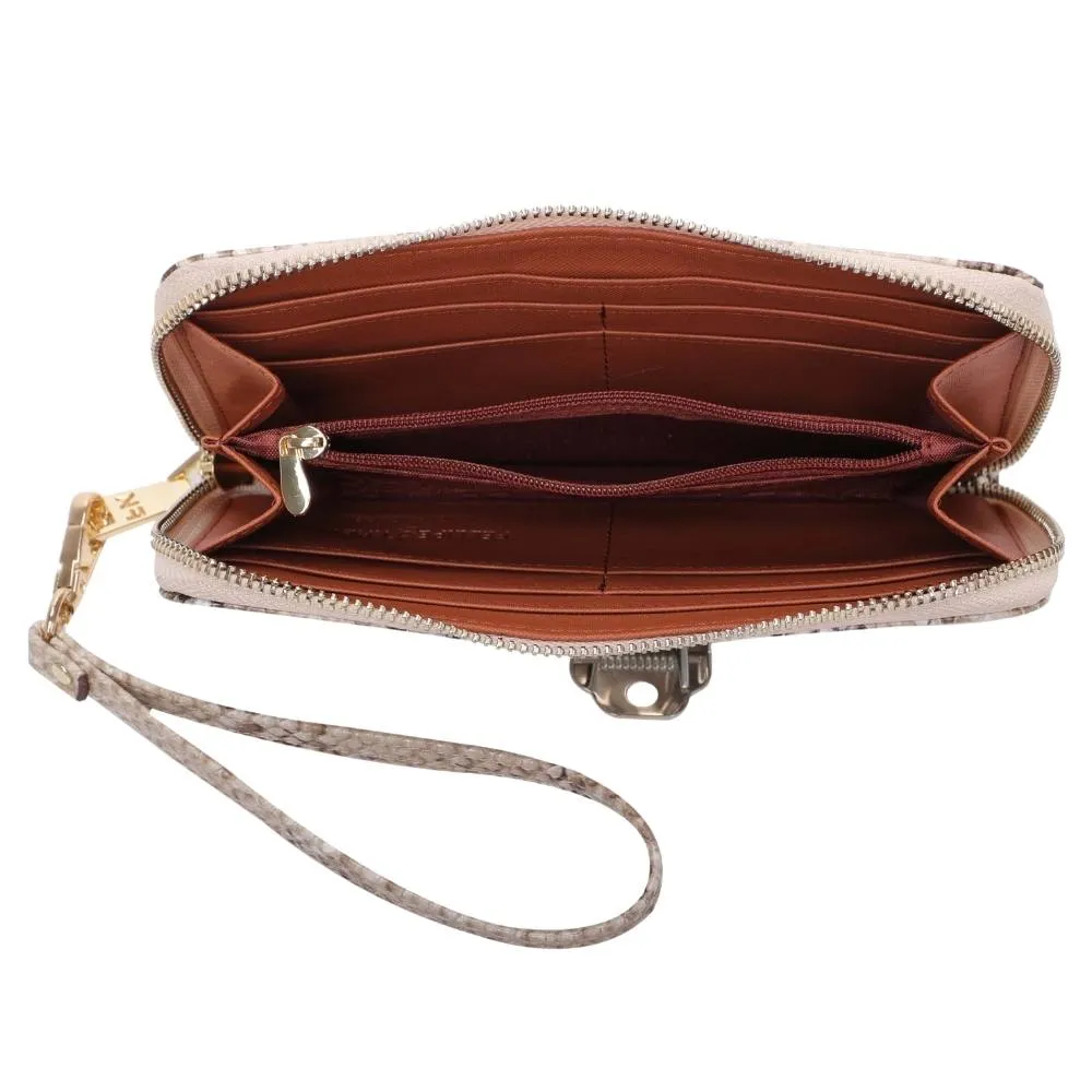 Carteira Ziper Grande Fellipe Krein Ss23 Fk646 Marrom - Nude