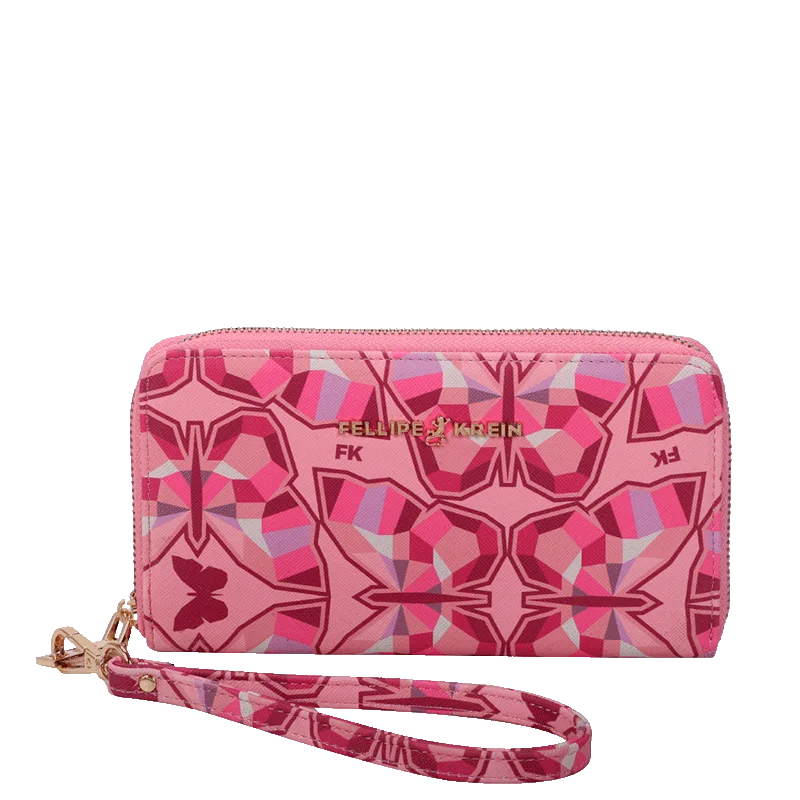 Carteira Ziper Grande Fellipe Krein Ss23 Fk648 - Rosa