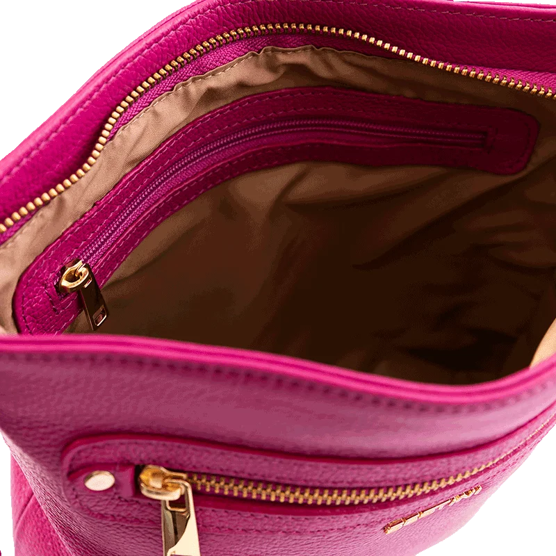 Cross Bag Média Couro Sestini Lovebomb - Fucsia