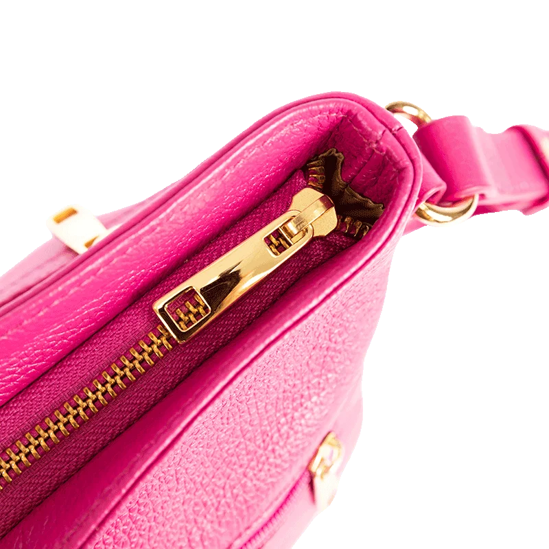 Cross Bag Média Couro Sestini Lovebomb - Fucsia