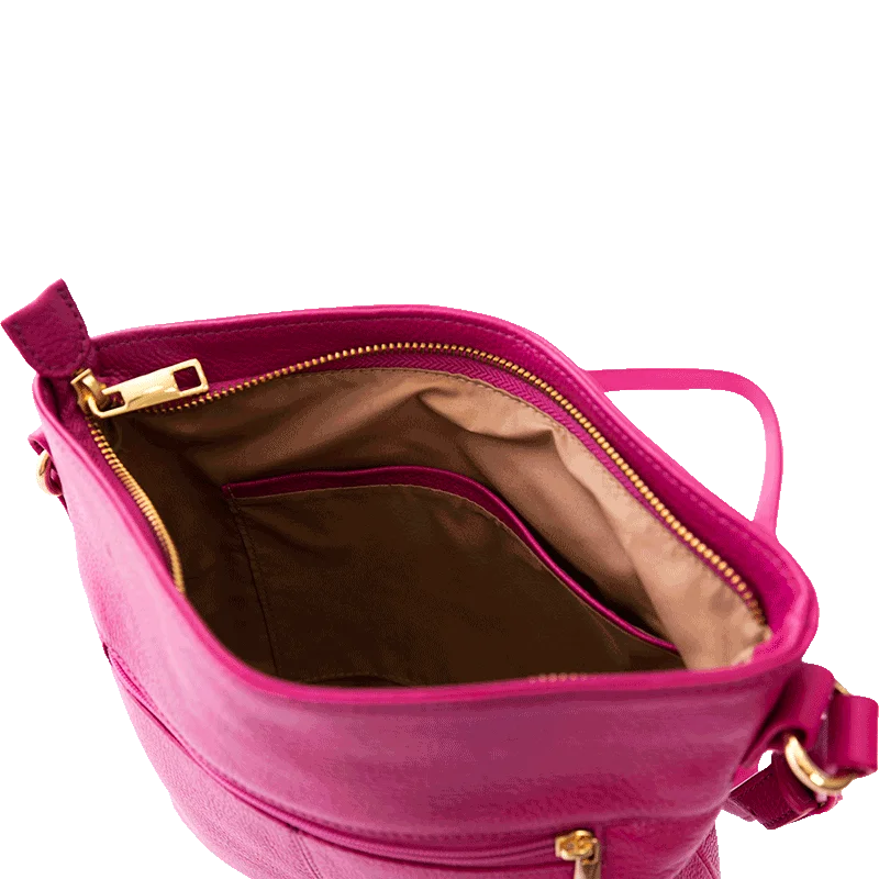 Cross Bag Média Couro Sestini Lovebomb - Fucsia