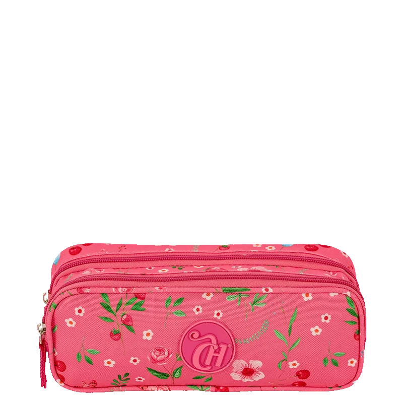 Estojo 2 Compartimentos Capricho Student Picnic - Rosa