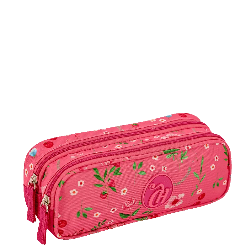 Estojo 2 Compartimentos Capricho Student Picnic - Rosa