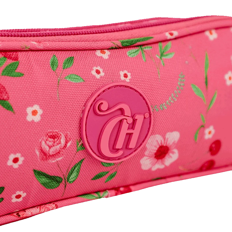 Estojo 2 Compartimentos Capricho Student Picnic - Rosa