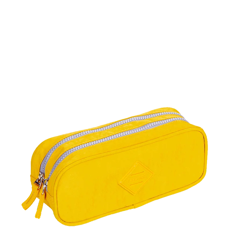 Estojo 2 Compartimentos Crinkle - Amarelo