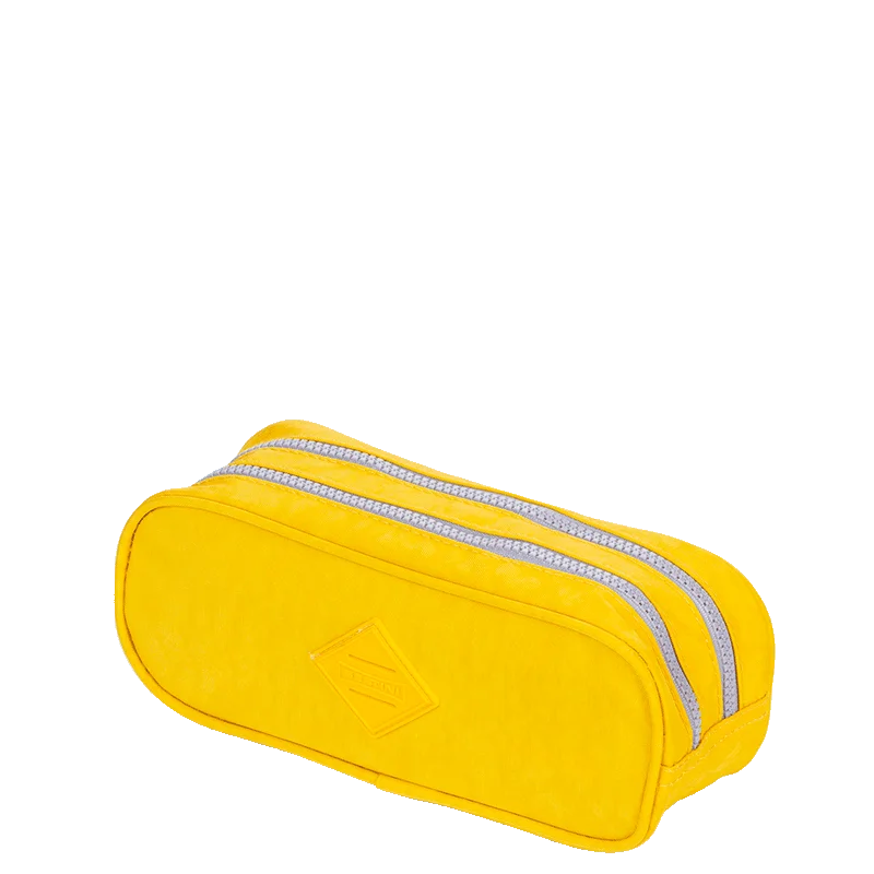 Estojo 2 Compartimentos Crinkle - Amarelo