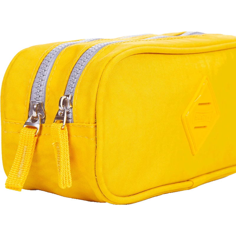 Estojo 2 Compartimentos Crinkle - Amarelo