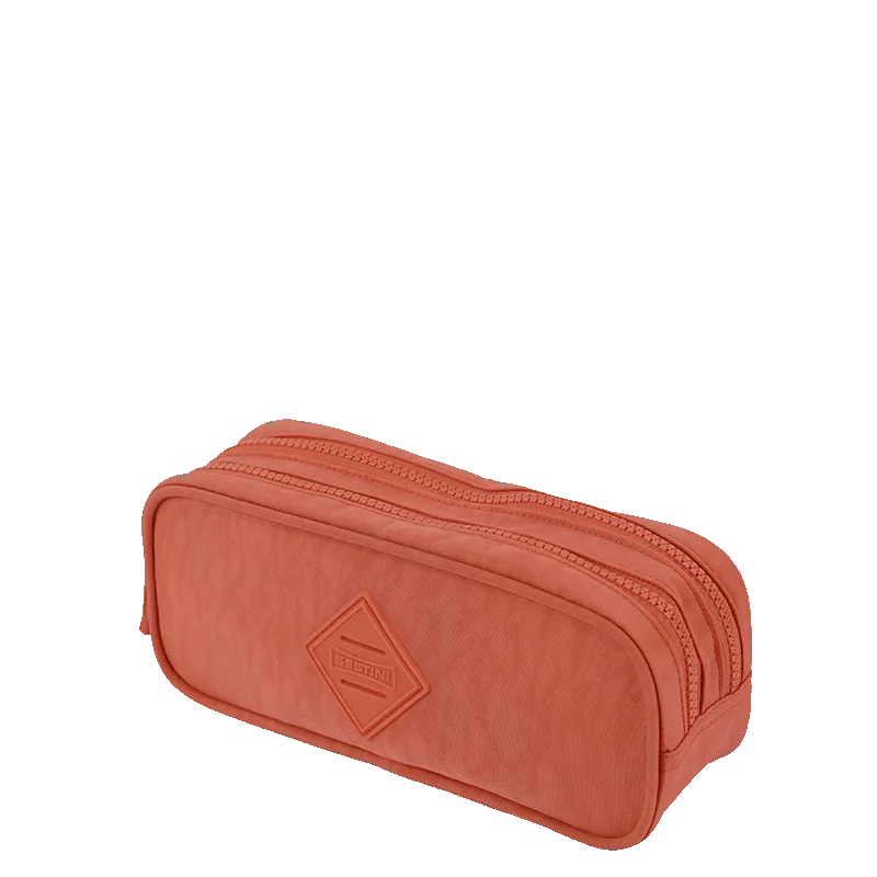 Estojo 2 Compartimentos Crinkle Laranja - Apricot