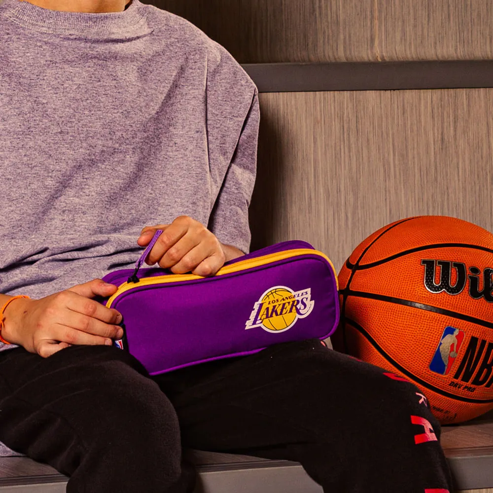 Estojo 2 Compartimentos NBA Legend Lakers - Roxo