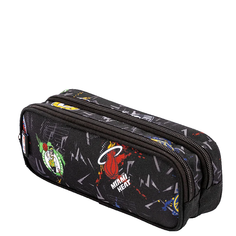 Estojo 2 Compartimentos Nba Begins - Cinza Grafite