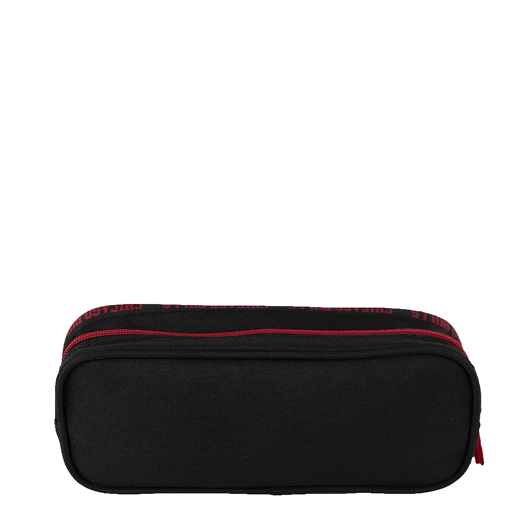 Estojo 2 Compartimentos Nba Legend - Bulls Preto