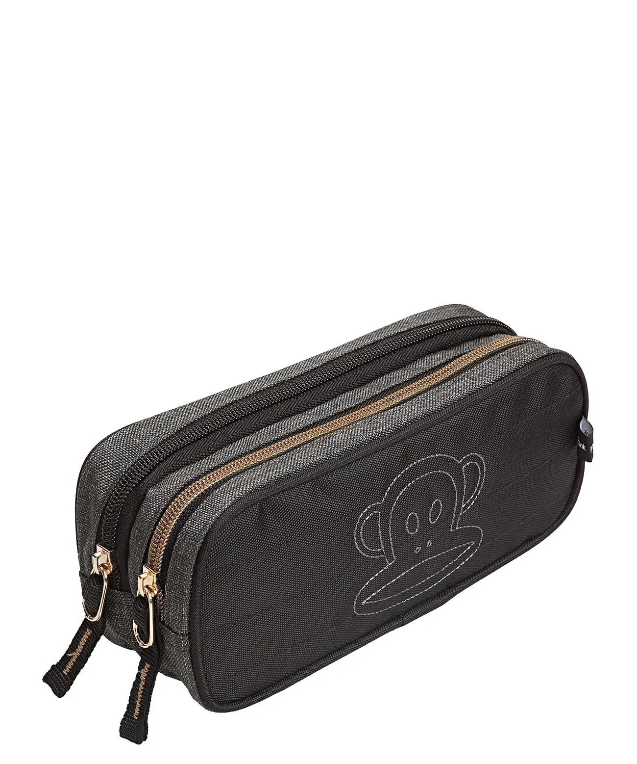 Estojo 2 Compartimentos Paul Frank 20T02 Preto