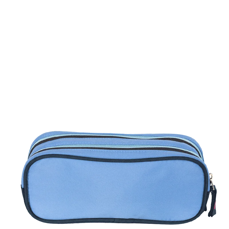 Estojo 2 Compartimentos Paul Frank Casual Patches - Azul