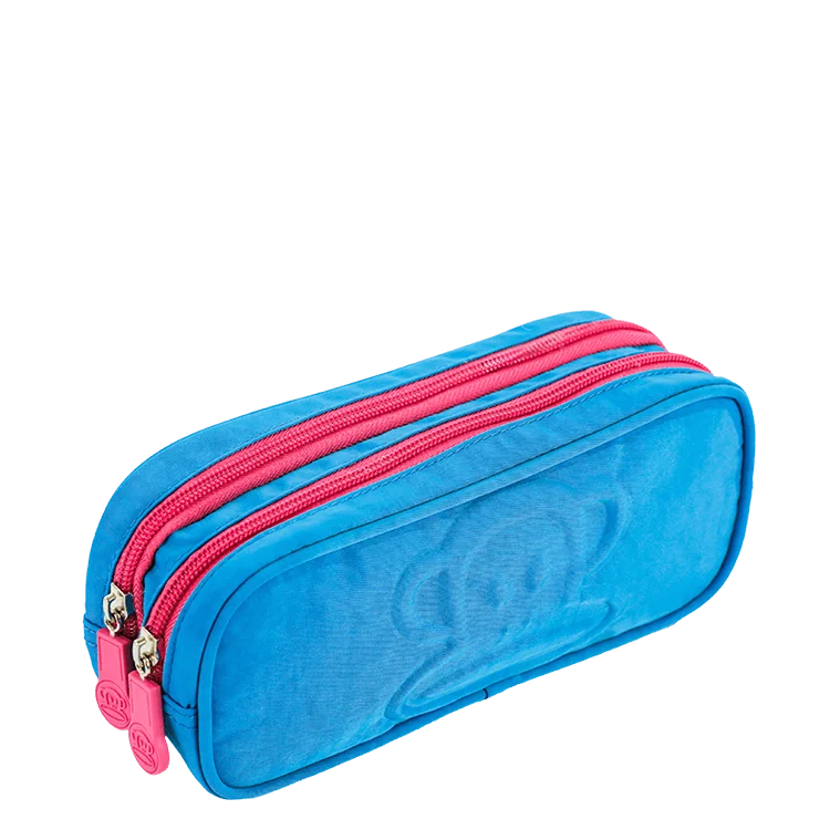 Estojo 2 Compartimentos Paul Frank Classics Azul - Aquamarine