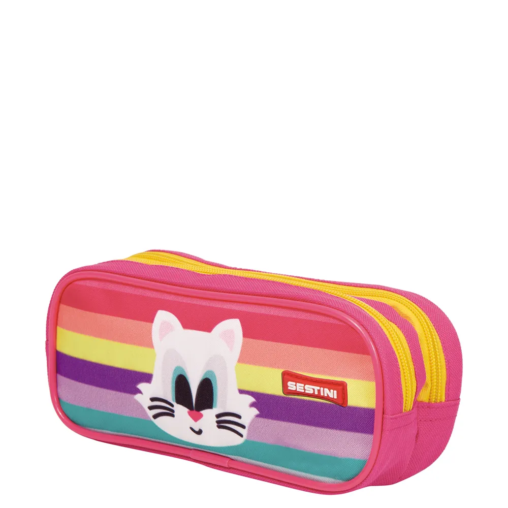 Estojo 2 Compartimentos Sestini Kids Cat 2 Colorido