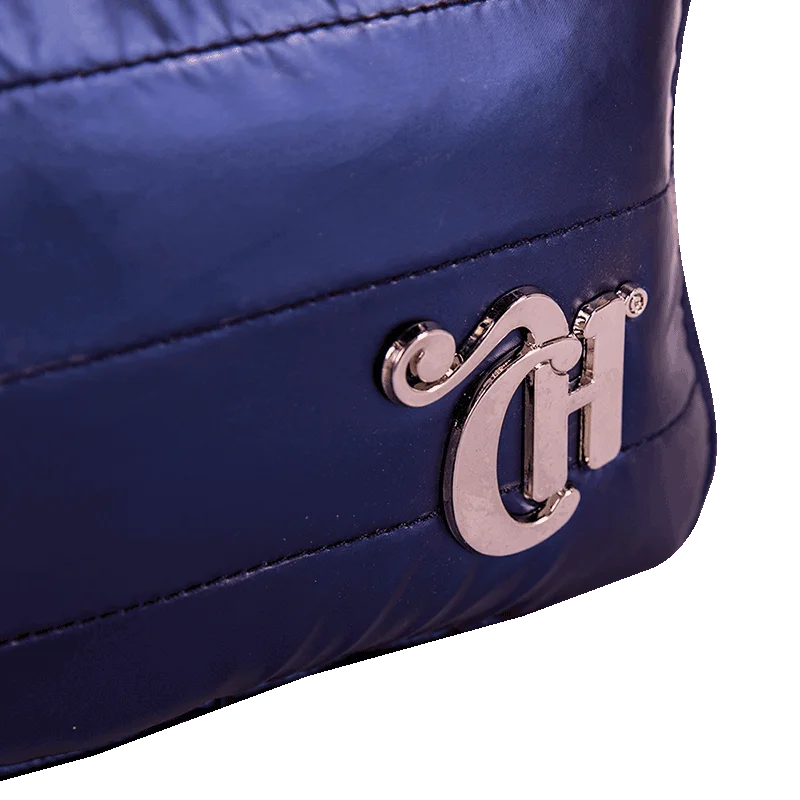 Estojo Box Especial 3 Compartimentos Capricho Puffer Azul - Metálico