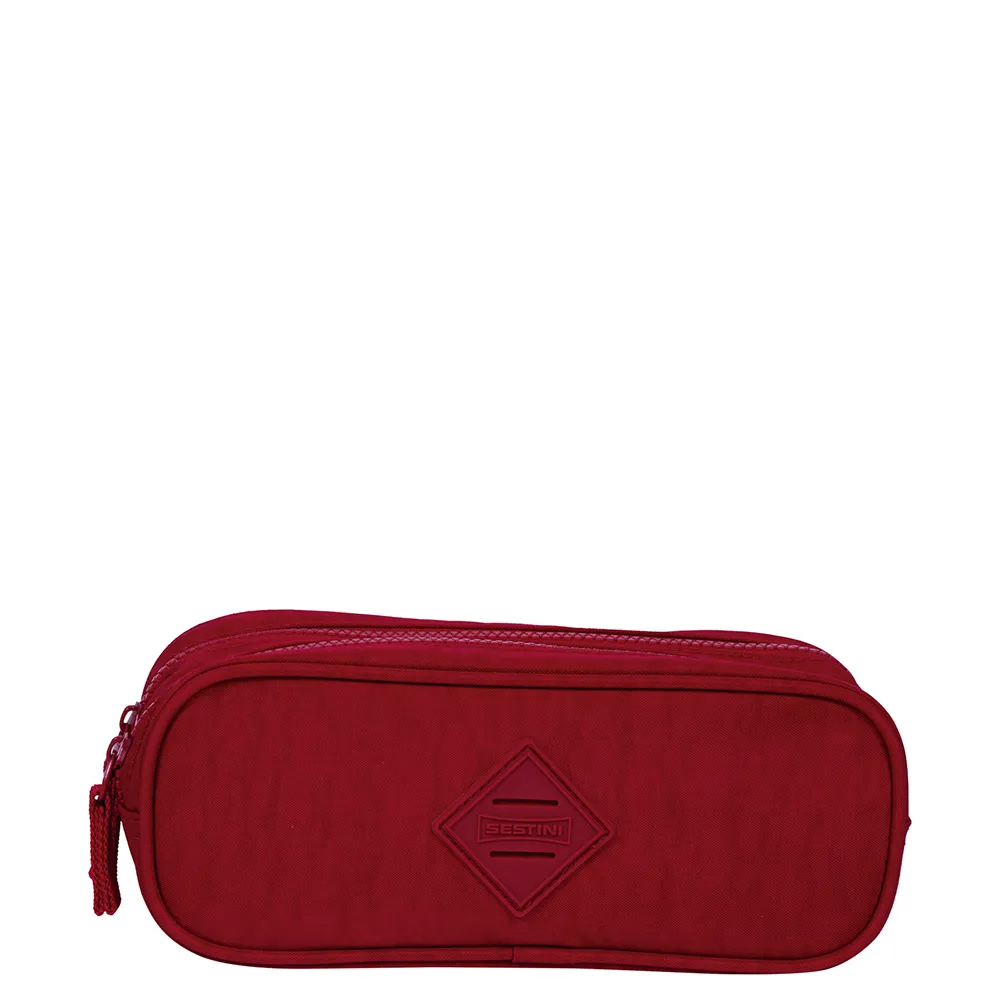 Estojo Especial 2 Compartimentos Crinkle Vermelho