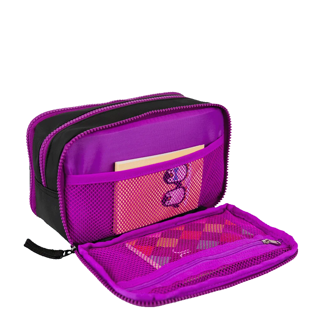 Estojo Especial 3 Compartimentos Hydroblock - Preto E Roxo