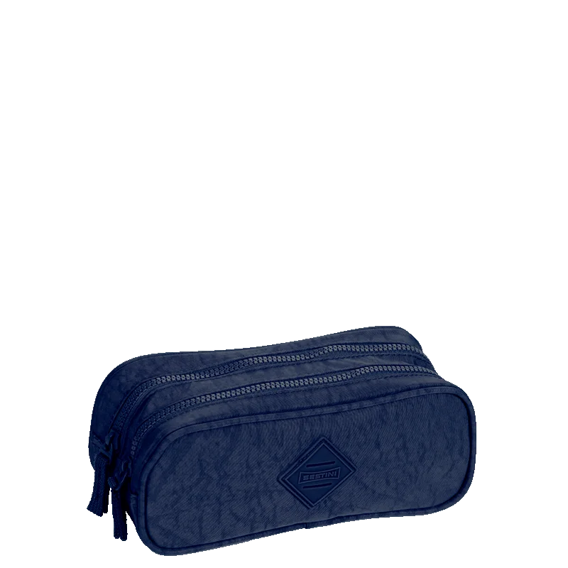 Estojo/Necessaire 2 Compartimentos CRINKLE Azul