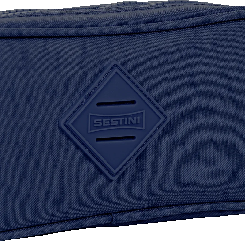Estojo/Necessaire 2 Compartimentos CRINKLE Azul