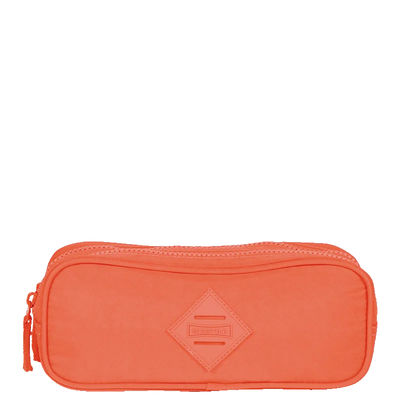 Estojo/Necessaire 2 Compartimentos Crinkle Laranja - Coral