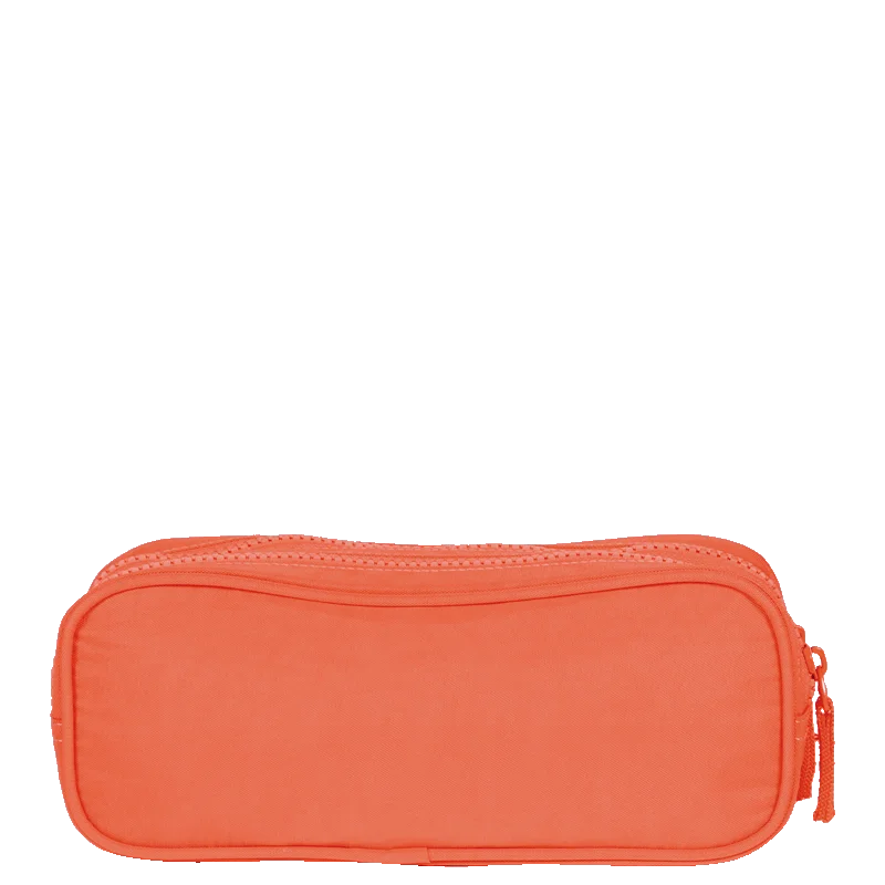 Estojo/Necessaire 2 Compartimentos Crinkle Laranja - Coral