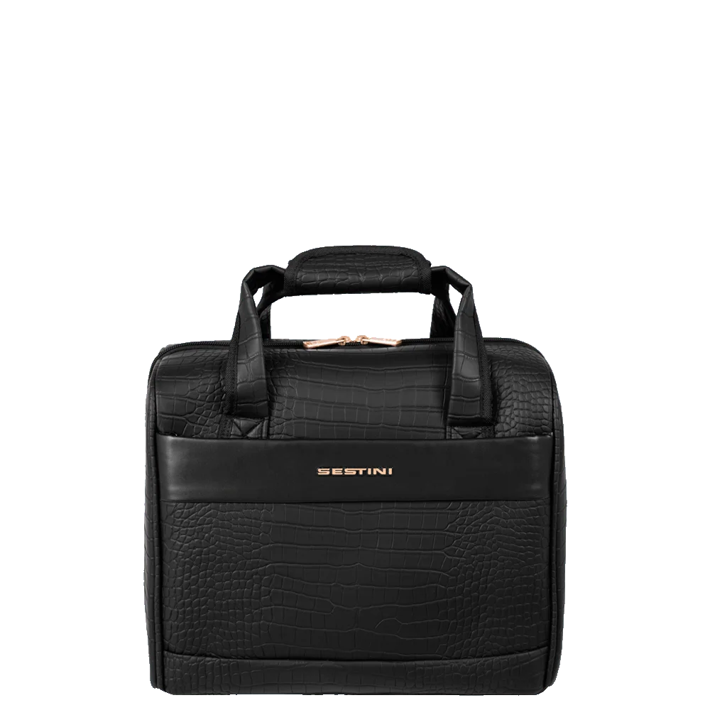 Frasqueira Grande Rígida Croco 5t - Preto