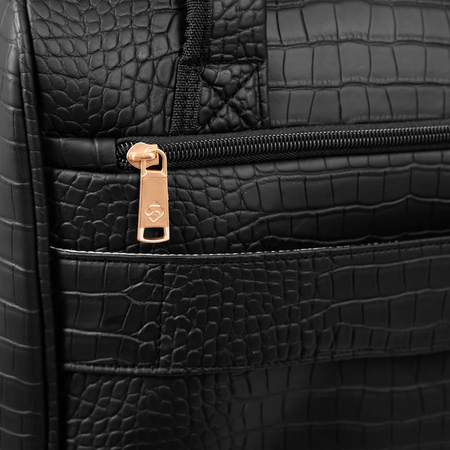 Frasqueira Grande Rígida Croco 5t - Preto