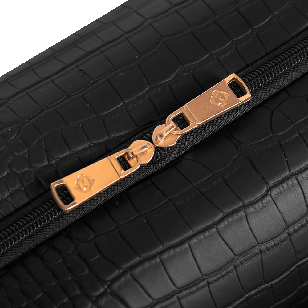 Frasqueira Grande Rígida Croco 5t - Preto