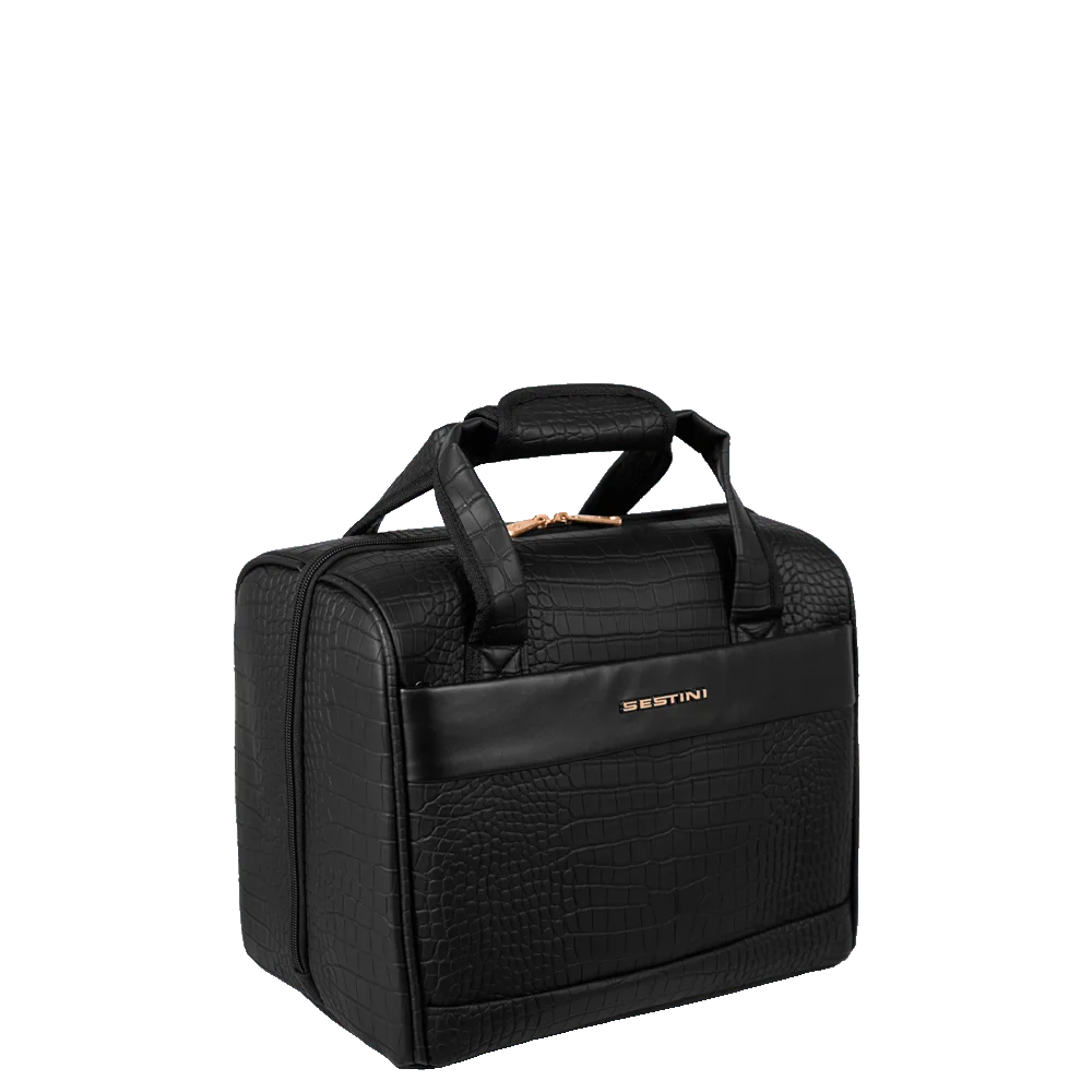 Frasqueira Grande Rígida Croco 5t - Preto