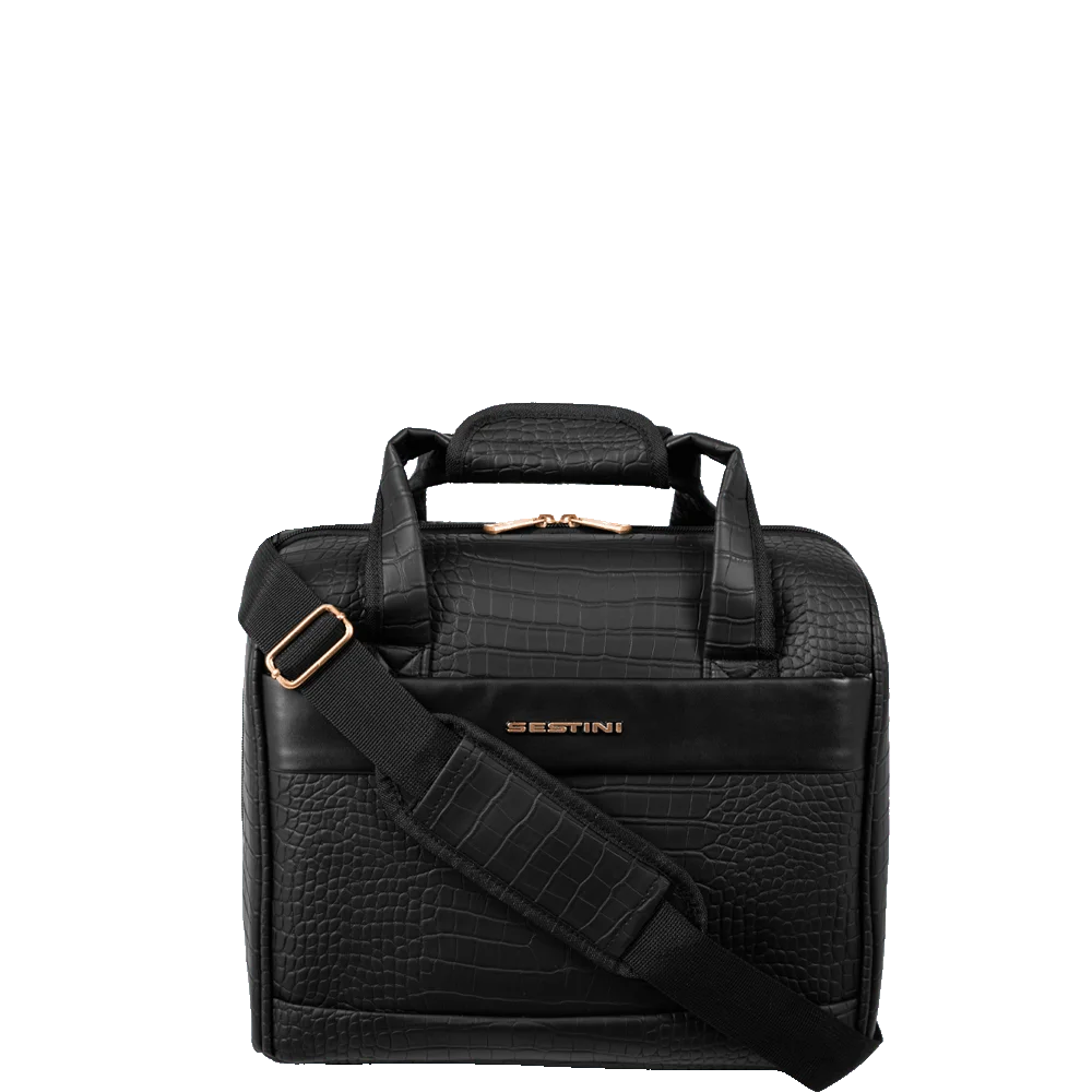 Frasqueira Grande Rígida Croco 5t - Preto