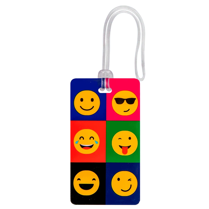 Identificador de Bagagem Colorido - Emoticons